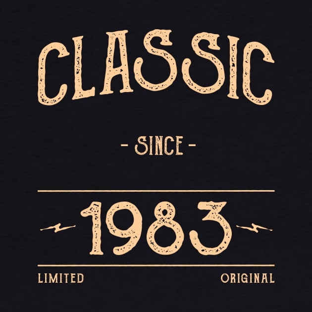 Classic Vintage 1983 Birthday Gift by AdiGunawan250282